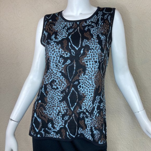 Misook 2-pc Snake Cardigan & Tank Set - Picture 9 of 16